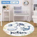 Personalized Baby Crib Bedding Set, 5 Pcs Custom Name Baby Bedding Set, Double Layer Nursery Bedding Set, Ocean Animal Baby Crib Set for Girls Boys, Gift for Toddler Infant Baby New Parents by TinyTreasures Baby Boutique