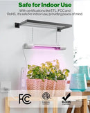 Sunco 1ft Grow Light LED, 10W, Full Spectrum, for Seed Starting, Seedling, Indoor Plants, Plug in Suspended Fixture, Link Up to 16, Inline Switch, ETL 2 Pack by GreenHaven Gardens