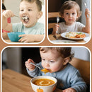 HAKSEN Stainless Steel Toddler Utensils Set, 12PCS Kids Safe Forks and Spoons with Bunny and Puppy Motifs, Mirror Polished & Dishwasher Safe by TinyTreasures Baby Boutique