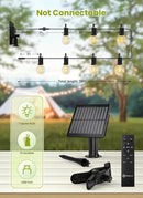 Brightown Solar String Lights Outdoor Waterproof with Remote Cable Ties and Hooks, 38FT Patio Lights with 15 LED Shatterproof Bulbs, 3 Light Modes, Dimmable Hanging Lights for Backyard Party Decor by GreenHaven Gardens