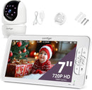 Baby Monitor with Camera and Audio, 7" 720P HD Video Baby Monitor No WiFi, 4000mAh Battery, VOX Mode, Auto Night Vision, Hack Proof, Remote PTZ by TinyTreasures Baby Boutique