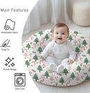Cartoon Winter Christmas Tree Stars Leaves Pattern Baby Lounger Cover, Unisex Removable Infant Newborn Snug Fit Floorseat Sleeping Lounger Slipcover for Boys Girls Lounger Pillow, Cover Only-24*26 by TinyTreasures Baby Boutique