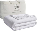 Threadmill Summer Queen Size Blanket| 4 Layer Cotton Gauze | Lightweight, Breathable, and Cozy for All Seasons | Versatile Muslin Blanket for Couch, Bed | White by TinyTreasures Baby Boutique