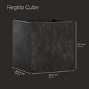 Reglito Cube Planter - 39.4 in x 39.4 in x 39.4 in - Brown Stone by GreenHaven Gardens