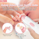 Baby Nail Trimmer Electric, FANSIDI Baby Nail File Infant Nail Clippers with 10 Grinding Pads 8 Sandpapers for Newborn Infant Toddler or Adults Toes Fingernails Care - AA Battery Operated (White/Pink) by TinyTreasures Baby Boutique