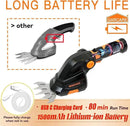 GARCARE 2 in 1 Grass Shear Cordless 7.2V Bush Timmer Handheld Grass Cutter for Shrub, Garden and Lawn Built-in 1500mAh Lithium Battery with 60min Fast Charger by GreenHaven Gardens