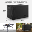 Outdoor Dining Table Cover - Heavy Duty Waterproof Cover for Patio Metal Steel Slat Table, Compatible 60" x 38" Black by GreenHaven Gardens