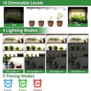 TONYFUL LED Grow Lights, 360 LEDs Plant Lights for Indoor Growing, 36W Premium Full Spectrum Grow Light with 4/8/12H Timer, 10 Dimmable Levels - Ideal for Indoor Growing (4Pcs) by GreenHaven Gardens