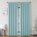 Simplebrand Ava Aqua Blackout Curtains for Bedroom 90 Inches Long 2 Panels Set, Solid Privacy Energy Saving Living Room Window Treatment Curtains Blackout Drapes, W50 x L90 Inch, Aqua by TinyTreasures Baby Boutique