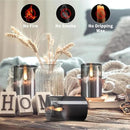 6Pack Glass Flickering Flameless Candles with Remote, 2"X3" Real Wax Votive Candles Battery Operated, Small Electric LED Candles for Wedding Home Decor, w/4 Timers+2 Lighting Modes [Gray] by GreenHaven Gardens