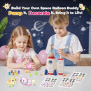 DIY Space Magic Balloon Craft Kit, Sticker Decorated Balloons Toy for Kids, Rocket Air Pump Fun with Balloon Monster Pals, DIY Creative Activity, Birthday Gifts for Girls Boys Ages 3+ by TinyTreasures Baby Boutique