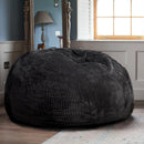 Classic Bean Bag Chair, with Faux Rabbit Fur Cover for Teens and Kids, Memory Foam Bean Bag Chairs, Ultra Soft Faux Fur Fabric, 2.5 feet Round Fluffy Bean Bag Sofa by TinyTreasures Baby Boutique