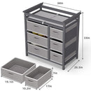 YUFU Baby Changing Table, Diaper Changing Station with 6 Storage Drawers and Changing Pad, Changing Table Dresser, Gray by TinyTreasures Baby Boutique