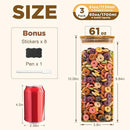 Glass Food Storage Jars Square 61oz, 3 Pack Glass Jars With Bamboo Lids, Kitchen Storage Containers For Spice, Candy, Cookie, Storage For Pantry Organizers by CozyNest Decor