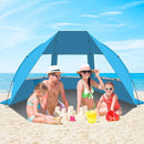 Gorich Portable Beach Tent for 3/4-5/6-7 Person with UPF 50+ UV Protection, Lightweight & Foldable Sun Shelter with 5 Sand Bags, Easy Setup Windproof Beach Umbrella Sun Shade by TinyTreasures Baby Boutique