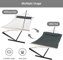 SUNCREAT Patio Portable Hammock with Stand, Outdoor Double Hammock with Stand Included, Gray Green Drops by GreenHaven Gardens