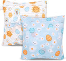 2pcs Cloth Diaper Wet Dry Bags, Waterproof Reusable Wet Bag with 2 Zipper Pockets & Handle, Washable Laundry Bags for Baby Adult Clothes Travel Beach Pool Daycare Yoga Gym Exercise Swimsuits, by TinyTreasures Baby Boutique