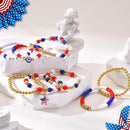 2480pcs President's Independence Day Polymer Clay Beads Charms Friendship Bracelet Necklace Earring Jewelry Making kit, Accessories for Arts Crafts DIY Birthday Gifts for Girls Children American Flag by TinyTreasures Baby Boutique