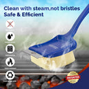 19" Large Bristle-Free Steam Cleaning Grill Brush,Replaceable BBQ Cleaning Head,Safe Grill Accessories for Cast Iron/Porcelain/Weber Gas/Charcoal Grill,Grill Cleaner for Outdoor Grill by GreenHaven Gardens