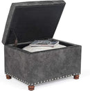 Joveco 24" Rectangular Ottoman with Storage for Living Room, Upholstered Storage Bench Foot Stool and Seat with Lift Off Lid, Coffee Table Footrest for Bedroom by CozyNest Decor