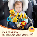 Jollybaby Crib Stroller Car Seat Toys for Baby 0-3-6-9-12 Months, Tummy Time Hanging Sensory Toys for Newborn with Music Box and Teether, Spiral Carseat Toy for Infant Boys Girls Gifts (Little Lion) by TinyTreasures Baby Boutique