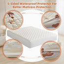 Lofe Organic Cotton King Mattress Protector - Top&Side 100% Waterproof Mattress Protectors, Breathable Organic Mattress Protector, Noiseless King Mattress Protectors Waterproof 80x76x17 in by TinyTreasures Baby Boutique