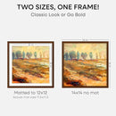 Homeforia 14x14 Picture Frame Brown, High End Dark Oak 14 x 14 Square Wood Frame with Mat 12 x 12 for Photo, 14by14 Wooden Walnut Poster Frame Matted to 12x12 Print, Tempered Glass, Wall Kit, Set of 1 by CozyNest Decor