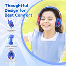 EarFun K2 Kids Bluetooth Headphones, Kids Headphones with Volume Limited, 40H Playtime, Built-in Mic, Stereo Sound, Foldable Over-Ear Headphone for School/Travel/iPad/Tablet, Blue by TinyTreasures Baby Boutique