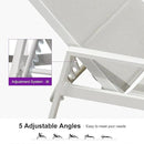 PURPLE LEAF Outdoor Chaise Lounge Adjustable Sunbathing Recliner with Armrest Cream 2 Sets by GreenHaven Gardens