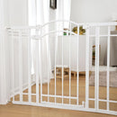 Ingenuity Decorative Extra Tall Baby Gate & Dog Gate, 28.5"-48" Wide, 36" Tall, Hardware or Pressure Mounted, Install on Top or Bottom of Stairs, Banister, or Doorway - White by TinyTreasures Baby Boutique