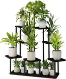 Bamworld Large Plant Stand Indoor, 9 Tier Tall Metal Plant Shelf for Multiple Plants, Tiered Flower Stand for Patio Garden Balcony Living Room Bedroom(Black) by GreenHaven Gardens