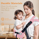 Baby Carrier Newborn to Toddler-Adjustable Baby Sling Carrier,Toddler Carrier for 25-60lbs,Comfortable Toddler Sling for Hands-Free Carrying (Pink) by TinyTreasures Baby Boutique