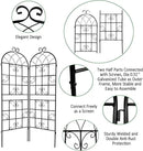 2 Pack Metal Garden Trellis for Climbing Plants 71" x 19.7" Outdoor Fence Rustproof Garden Trellis Support Roses Flower Lawn, Black 6FT by GreenHaven Gardens