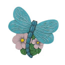 NAT & Jules Animal Character Shaped Dimensional Indoor Outdoor 11 inch Cast Resin Decorative Garden Stepping Stone, Patio, Walkway Sculpture Yard Art, Teal Blue Dragonfly by CozyNest Decor