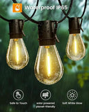 Torkase 100FT LED Outdoor String Lights with 25+2 S14 Shatterproof Bulbs, Commercial Grade Waterproof Patio Lights for Cafe Backyard Deck by GreenHaven Gardens