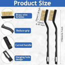 Jeffbaubl 30 Pieces Mini Wire Brush,6.7 Inch Brass Brush,Curved Handle Masonry Brushes Wire Bristle,Wire Brushes Scratch Brush for Cleaning Welding Slag and Rust Tool by CozyNest Decor