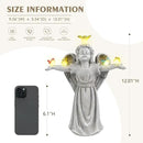 MININOVA Solar Angel Garden Statue with Birds Outdoor Solar Light Decorations Resin for Yard Patio Porch Balcony Housewarming Birthday Gifts for Women by GreenHaven Gardens