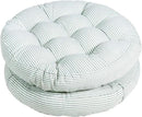 Tiita Stripe Patio Seat Cushions 22"x22" Round Chair Pads Home Floor Cushion Window Pad Set of 2 Throw Pillows Indoor/Outdoor, Green by CozyNest Decor