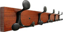 SKOLOO 24-Inch Cherry Wood Coat Rack Wall Mount with 5 Triple Hooks - Ideal for Family Entrances, Classrooms, and Pet Supplies Storage - Perfect Coat Hooks for Wall by CozyNest Decor
