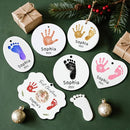 Baby Hand and Footprint Ornament - Baby Frist Christmas Ornament 2025 with Custom Photo, Name, Date - Personalized Baby Gifts, Newborn Keepsake, New Mom Gifts by TinyTreasures Baby Boutique
