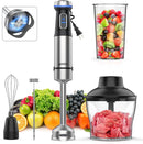 Ganiza Immersion Blender 5 in 1 Hand Blender Max 1000W Heavy Duty Motor, 16 Speed Mode Handheld Blender Stainless Steel Blade With 800ml Mixing Beaker, 600ml Chopper, Whisk and Milk Frother by TinyTreasures Baby Boutique