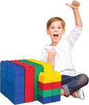 Big Blocks for Kids Ages 4-8 — Indoor & Outdoor Blocks for Kids Games — Large Building Blocks (48 pc) Learner Set by TinyTreasures Baby Boutique
