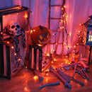 Brizled Orange Halloween Lights, 33ft 100 LED 5mm Wide Angle Orange Halloween String Lights, 120V UL Certified Connectable Mini Amber Light String for Tree Party Home Indoor Outdoor Decor, Black Wire by TinyTreasures Baby Boutique