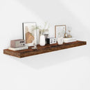 Fun Memories Floating Shelves - 12 Inch Rustic Wooden Wall Shelves - Extra Deeper & Thicker Wall Mounted Storage Shelf for Living Room, Kitchen, Farmhouse - 48" W x 12" D x 1.8" H - Brown by CozyNest Decor