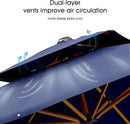 PURPLE LEAF 10' X 13' Double Top Deluxe Wood Pattern Rectangle Patio Umbrella with Base Offset Hanging Umbrella Outdoor Market Umbrella Garden Umbrella, Navy Blue by GreenHaven Gardens