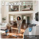 Mop and Bucket Set, Flat Microfiber Mops for Floor Cleaning, Wall Cleaner Mop and Bucket System with Wringer, Wet and Dry Use by CozyNest Decor
