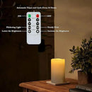 Homemory 4" x 6" Large Waterproof Outdoor Flameless Candles, Battery Operated Flickering LED Pillar Candles with Remote and Timers for Indoor Outdoor Lanterns, Long Lasting, Dark Ivory, Set of 2 by CozyNest Decor