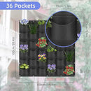 36 Pockets Hanging Planter Bags, Hanging Vertical Wall Mounted Plant Planting Grow Bags, Herb Garden Planter Outdoor Indoor Growing Bag, Gardening Vertical Greening Flower Container(1m×1m, Black) by CozyNest Decor