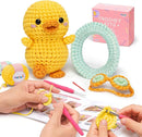 Mewaii Crochet Kit for Beginners Level 2 with 40% Extra Eco-Friendly Pre-Started Easy Yarn, Step-by-Step Video Tutorials for Adults and Kids (Summer Duck) by TinyTreasures Baby Boutique