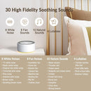 Kipcush White Noise Sound Machine with Nursery Lamp, Mood Lighting, 7 Colour Night Light, 30 Soothing Sounds for Baby/Adult. Timer, Plug in, Memory Function, Touch Control by TinyTreasures Baby Boutique